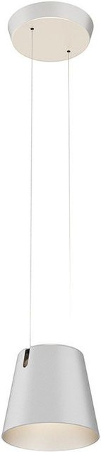 Baltensweiler Fez DZ LED-Pendelleuchte aus Aluminium in Silber und Weiß, dimmbar und höhenverstellbar, warmweiß 2700K - Bild 1