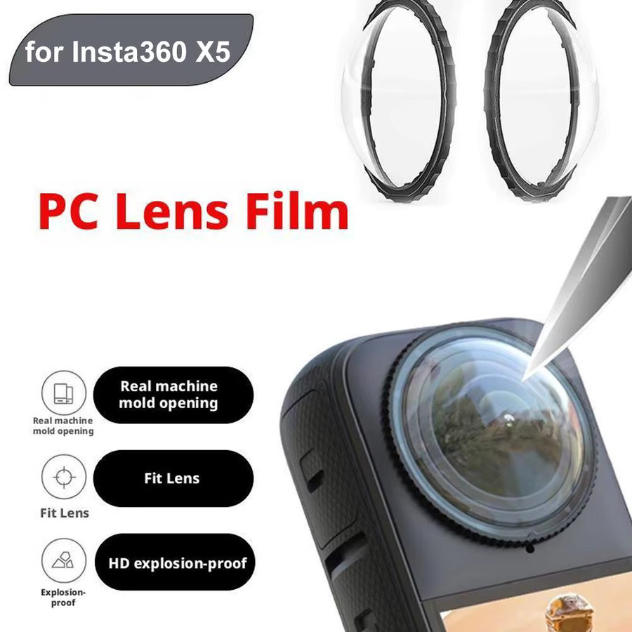 Insta360 X5 Objektivschutz aus gehärtetem Glas, transparente Kamera Objektiv Abdeckung für deine Insta360 X5 360 Action Kamera, Anti-Scratch Schutzfilm - Bild 3