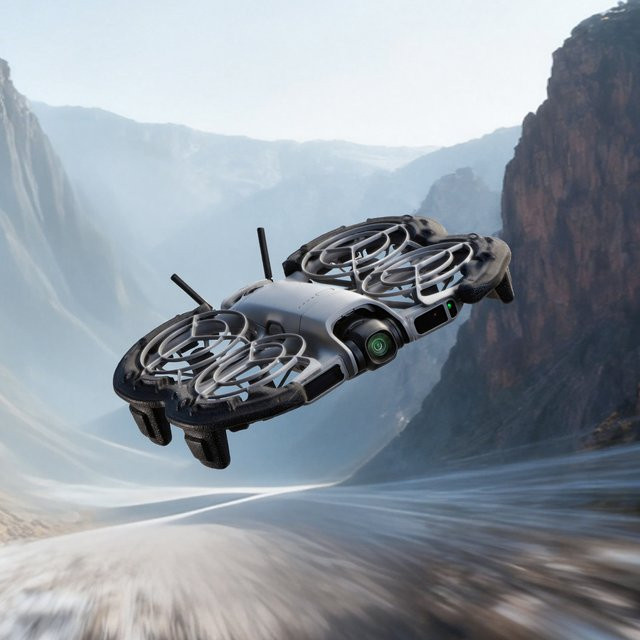 STARTRC Propellerschutz für DJI Neo 2 Drohne in Schwarz mit Höhenverstellung und Aufprallschutz - Bild 1