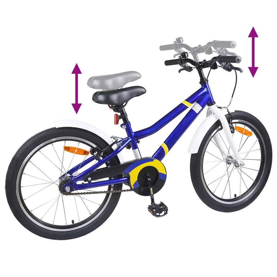 vidaXL Kinderfahrrad 22 Zoll Blau Weiß - Bild 4