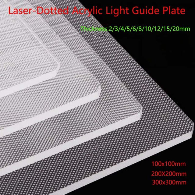 Einseitige lasergepunktete Acryl-Lichtleiterplatte für LED-Beschilderung, transparentes PMMA-Lichtemittierendes Panel - Bild 1