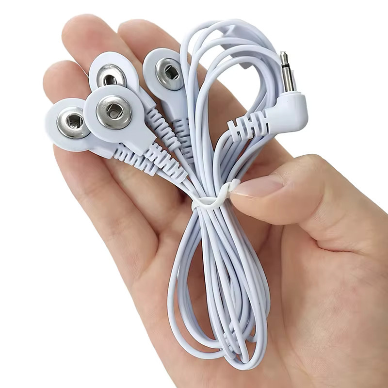 ShaxyMsc Elektrodenkabel mit 3,5mm Stecker für elektrische Muskelstimulatoren in Weiß - Bild 2