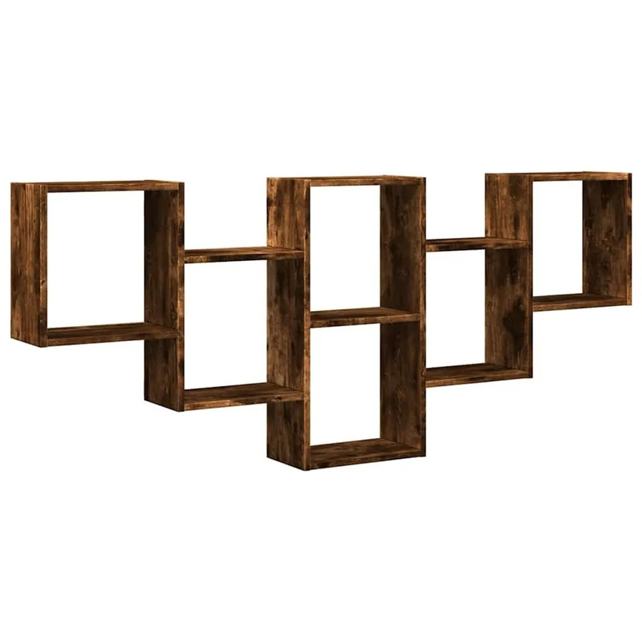 vidaXL Wandregal aus Holzwerkstoff in Räuchereiche, Braun, B: 159 cm, H: 66 cm, T: 18 cm - Bild 2
