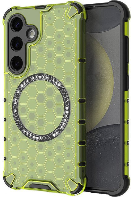 Techsuit HoneyComb Shield MagSafe-Hülle für Samsung Galaxy S25 S931 in Grün - Bild 1