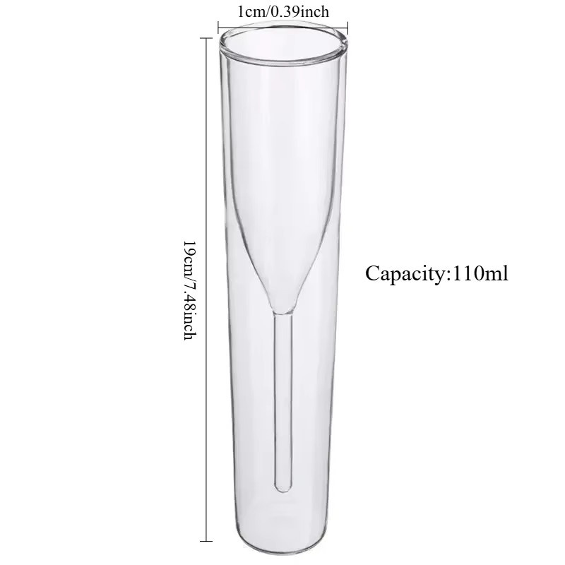 Doppelwandige isolierte Champagnergläser im Tulpenflöten-Design, transparent, spülmaschinenfest - Bild 4