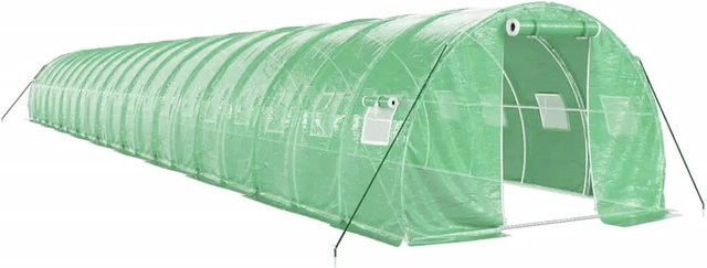 Furnicato Gewächshaus mit Stahlrahmen in Grün, Fläche: 60 m², B/T/H: 20 x 3 x 2 m - Bild 1
