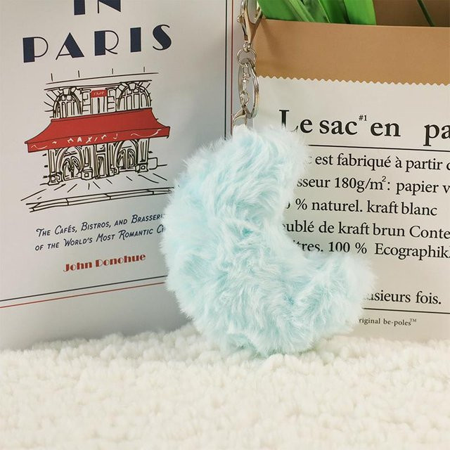 Yiran Health & Beauty Buntes Himmelkissen aus Plüsch mit Mond, Stern und Herz in Blau und Mehrfarbig - Bild 1
