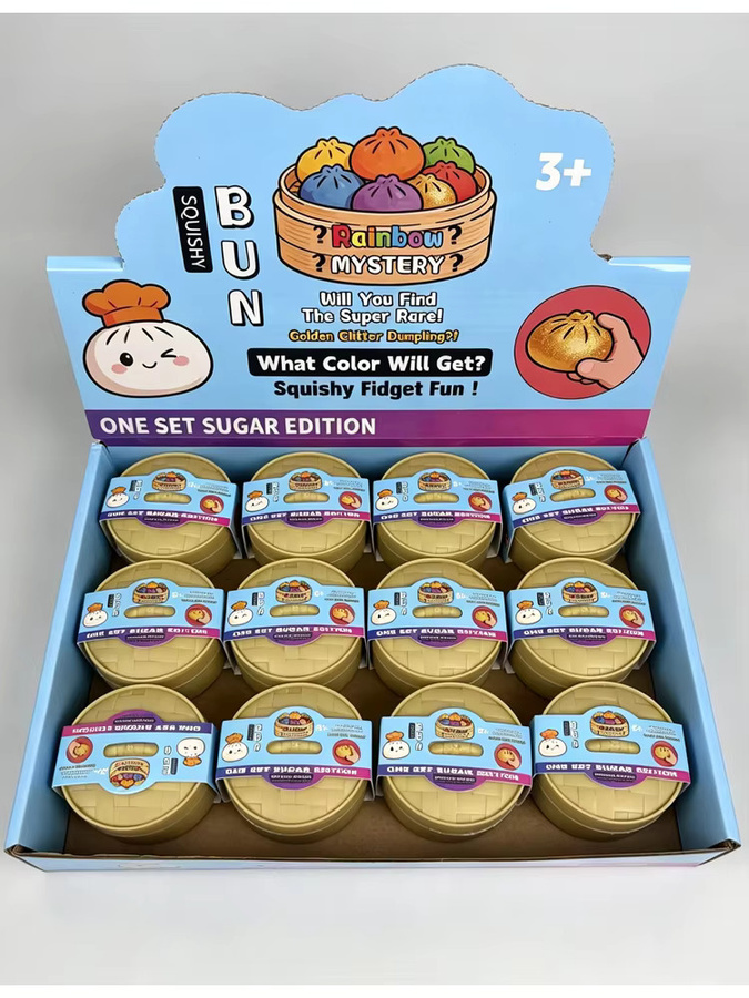 Bandai Bunte Simulierte Dampfbrötchen-Squishies, Quetschspielzeug zur Stresslinderung - Bild 1