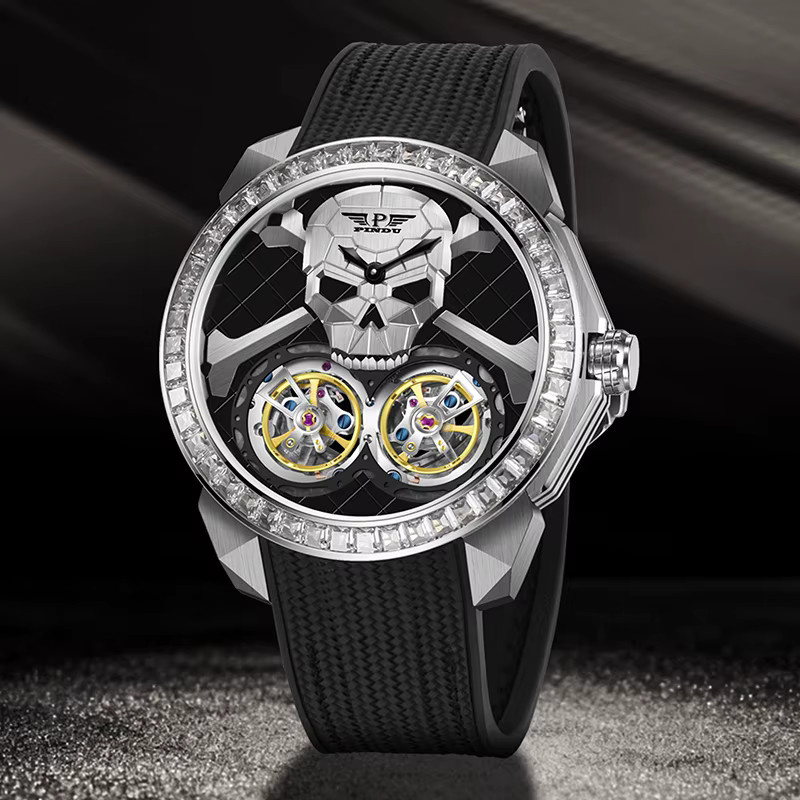 PINDU Armbanduhr Automatik, Edelstahl, Schwarz, Herren - Bild 6