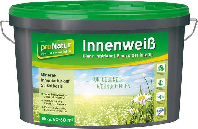 Pronatur Silikat-Innenfarbe in Weiß, wasserbasiert - Bild 1