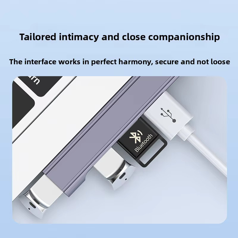 USB-C-Hub mit 4 USB-3.0-Ports aus Aluminiumlegierung in Silber für deinen Laptop - Bild 3