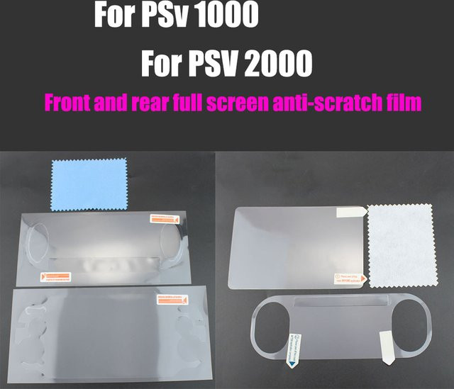 JCD Displayschutzfolie für PS Vita PSV 1000 und 2000, Set für vorne und hinten, transparent - Bild 1