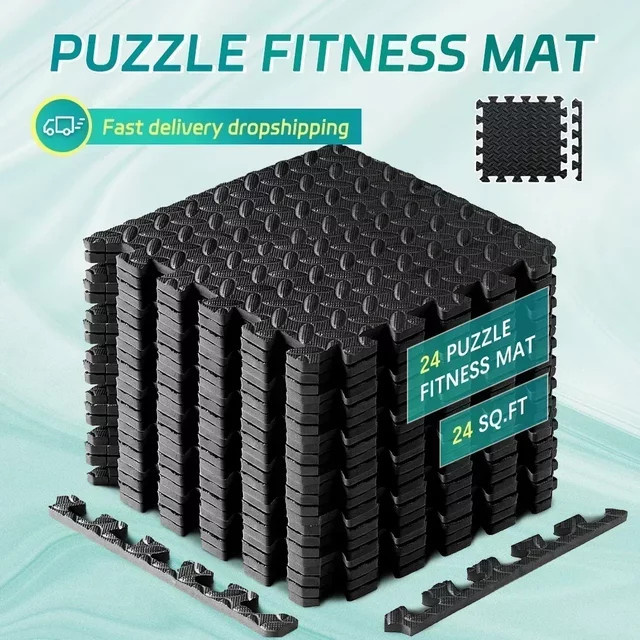 DHDH Eva-Schaummatte als Puzzle-Teppich in Weiß für Kinder, Fitnessstudio und Wohnzimmer - Bild 1