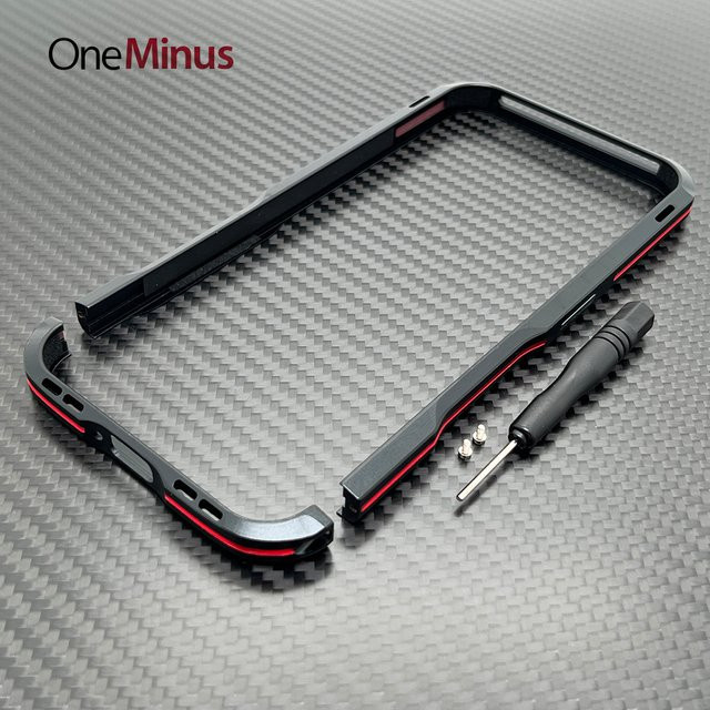 ONEMINUS Stoßfeste Schutzhülle mit Aluminium-Metallrahmen für Nothing Phone 2a und Nothing Phone 2a Plus, Transparent/Silber/Schwarz - Bild 1