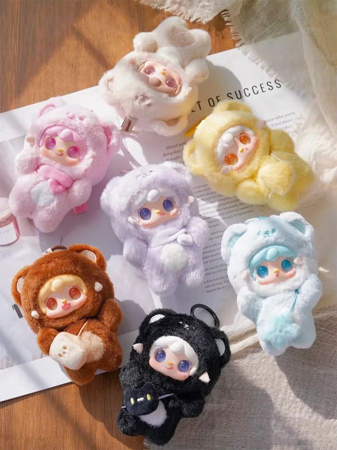 Yooki V4 Take A Bite Of Bear Series Vinyl Plüsch Mystery Blind Box Multicolor Sammlerfigur als süße Puppe und Bag Charm - Bild 6