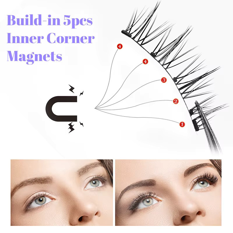 HUAZDS Magnetische falsche Wimpern, natürlich, Unisex - Bild 2