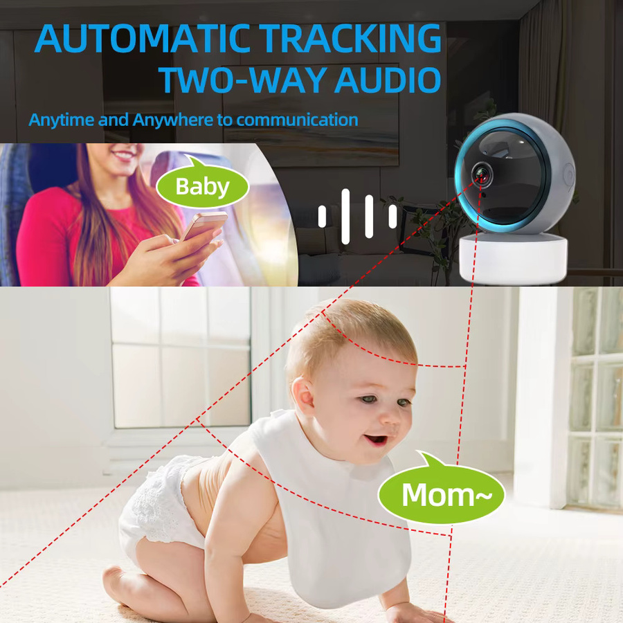 Tuya Smart Life WLAN Sicherheitskamerasystem, 5MP PTZ IP Überwachungskamera mit 2K Auflösung, 2-Wege-Audio, Weiß - Bild 3
