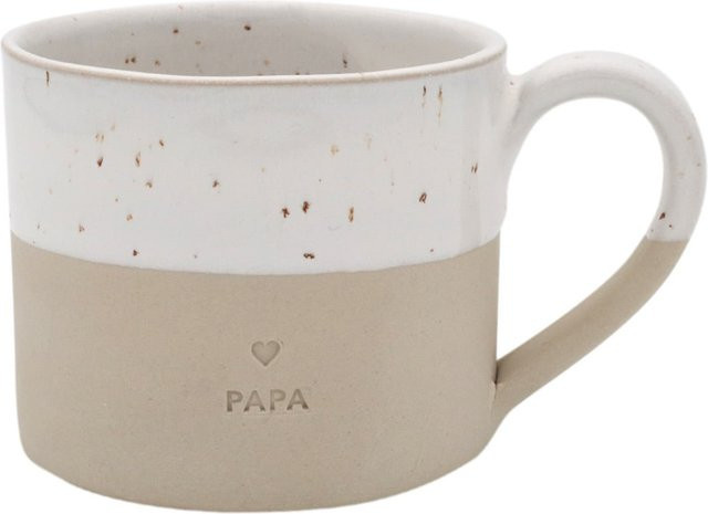 Eulenschnitt Tasse Papa aus Keramik in Weiß, 220 ml - Bild 1