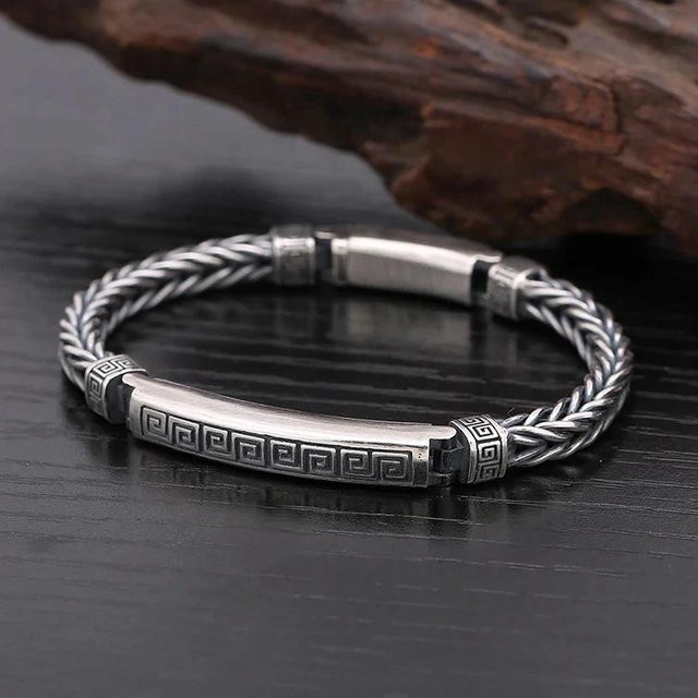 Armband Yiran pet products, Silber, Messing, 20cm, Herren, Unisex - Bild 1