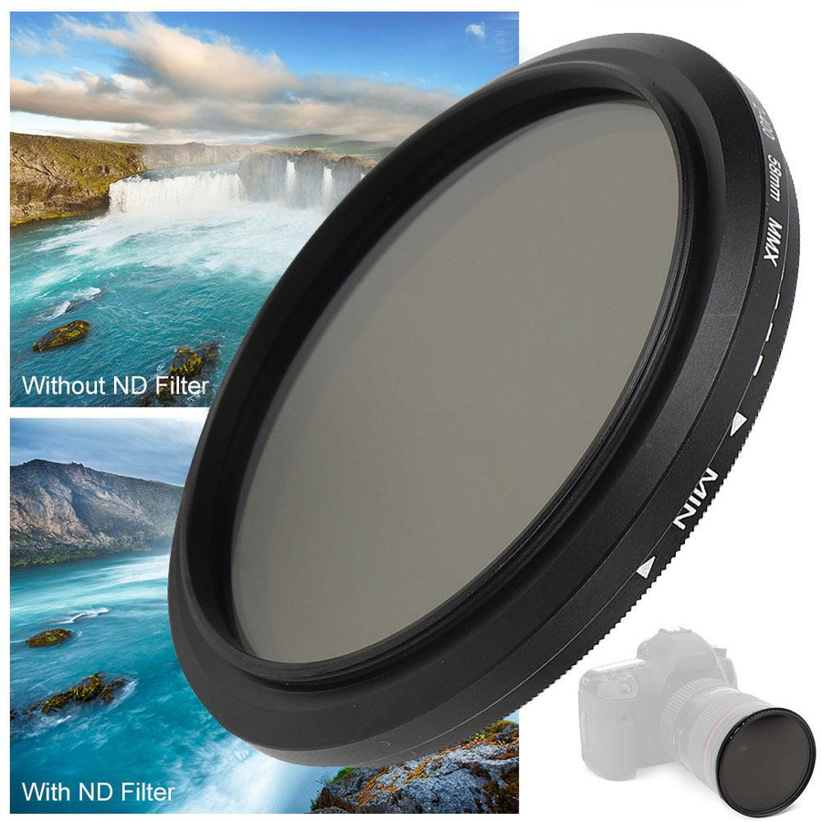 Junestar ND-Filter Neutraldichteobjektiv 58 mm in Schwarz für Canon Nikon Sony Pentax Olympus und Fuji Kameraobjektive - Bild 5