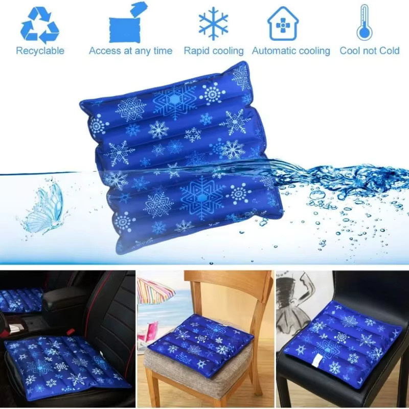 Kühlmatte Eiswasser-Sitzkissen in Blau für Bürostuhl und Auto, B/B: 45 x 45 cm - Bild 5
