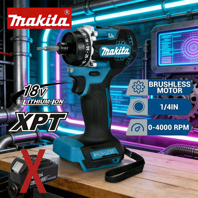 Makita Akku-Schlagschrauber 18V bürstenlos mit 180 Nm und 4000 U/min für Holz, Metall und Fliesen - Bild 1