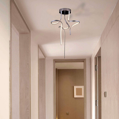 Näve LED-Deckenleuchte Loop Line in Silber, Durchmesser: 52 cm, Höhe: 65 cm - Bild 3