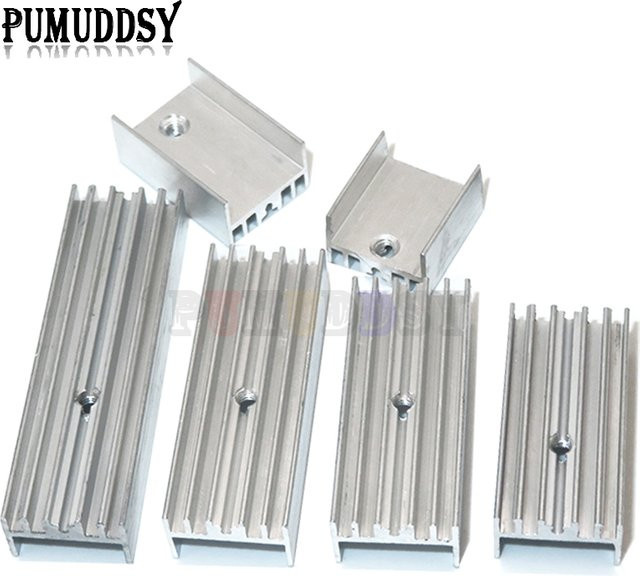 10er Set Pumuddsy Aluminium Kühlkörper für Transistoren TO-220 in Weiß - Bild 1