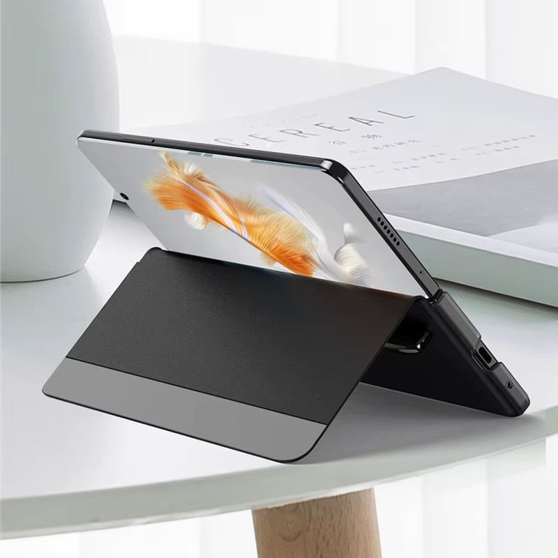 Smart View Leder-Schutzhülle für Huawei Mate X3 und Mate X5 mit Touch Pen Slot in Schwarz - Bild 2