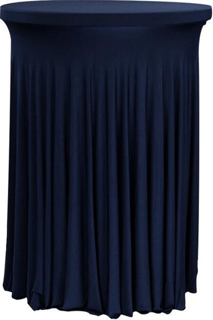 Elastische runde Tischdecke für Cocktail- und Banketthochstühle von HomeHarmony in Navy Blau, Durchmesser: 60 cm, Höhe: 110 cm - Bild 1