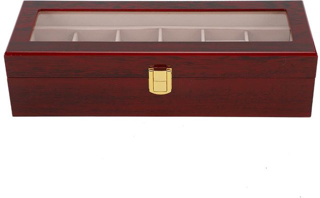 Neoglint Uhren-Displaybox Holz, 6 Fächer, gray - Bild 1