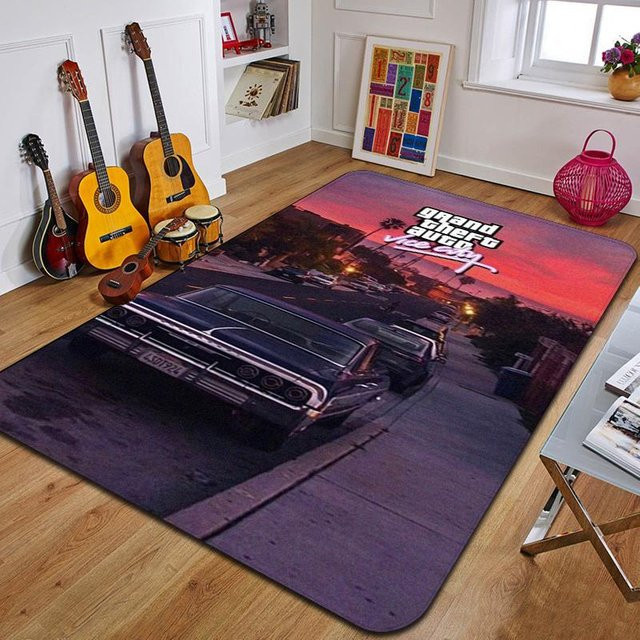 Grand Theft Auto Druckteppich Dekorative Bodenmatte für Wohnzimmer und Schlafzimmer B/B: 150 x 200 cm - Bild 1