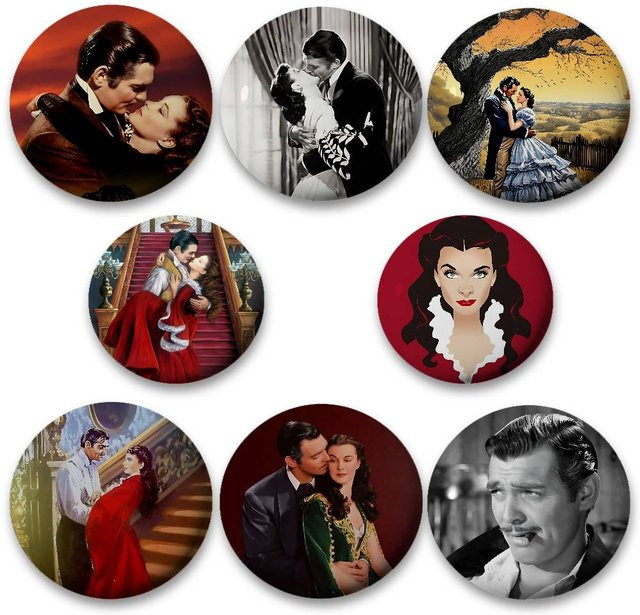52TOYS Brosche, Retro Gone With The Wind, Bunt, Unisex - Bild 1