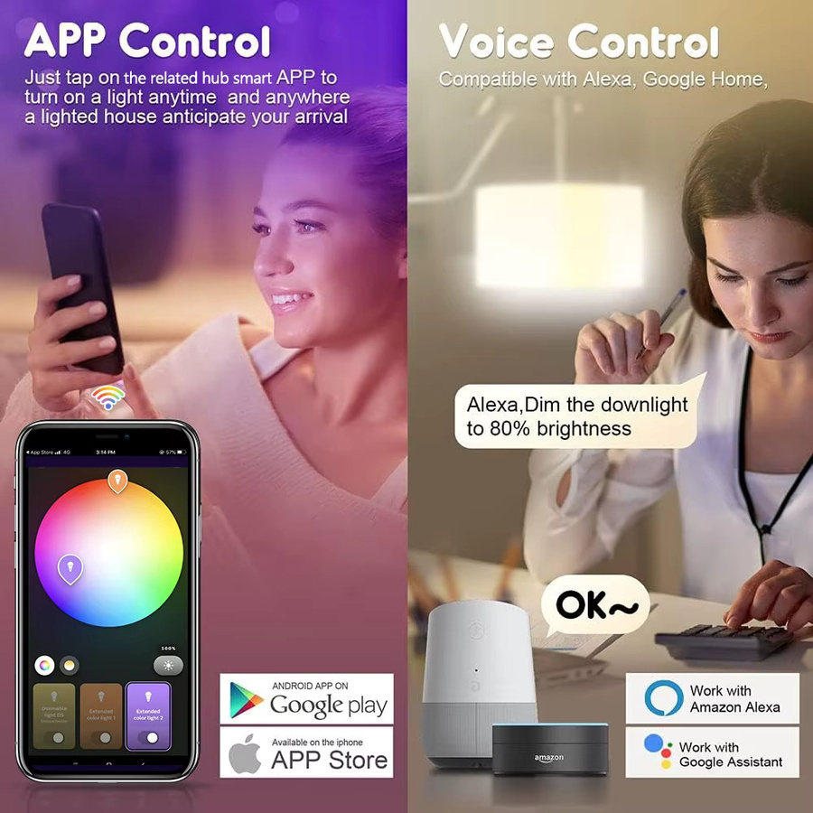 Arteco Zigbee Smart LED Glühbirne E27 RGB Multicolour mit Kompatibilität für Alexa und Google Assistant - Bild 3