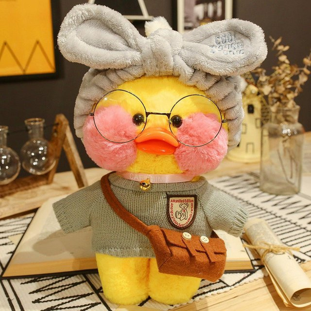 Lalafanfan mimi Gelbe Ente Plüschtier 30cm - Bild 1