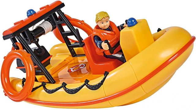 Simba Feuerwehrmann Sam Neptune Boot mit Figur Spielfahrzeug ab 3 Jahren - Bild 2