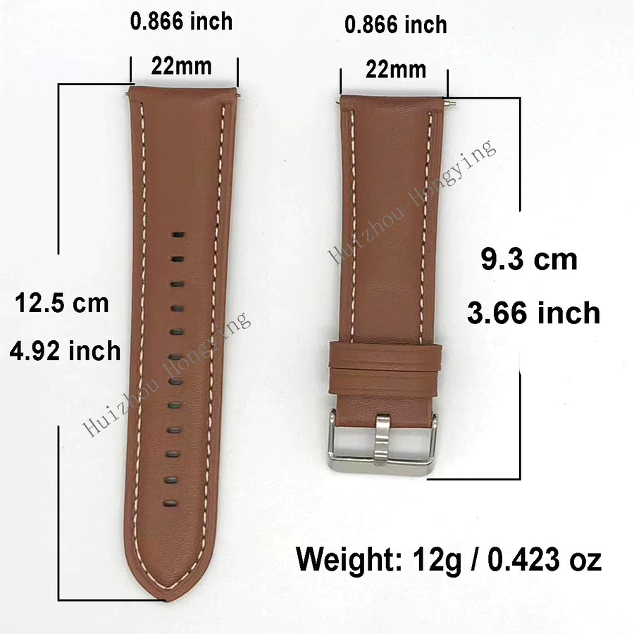 QCTOG Uhrenarmband PU Leder, 22 mm, für Huawei GT 5/4/3/2 Pro 46mm - Bild 1