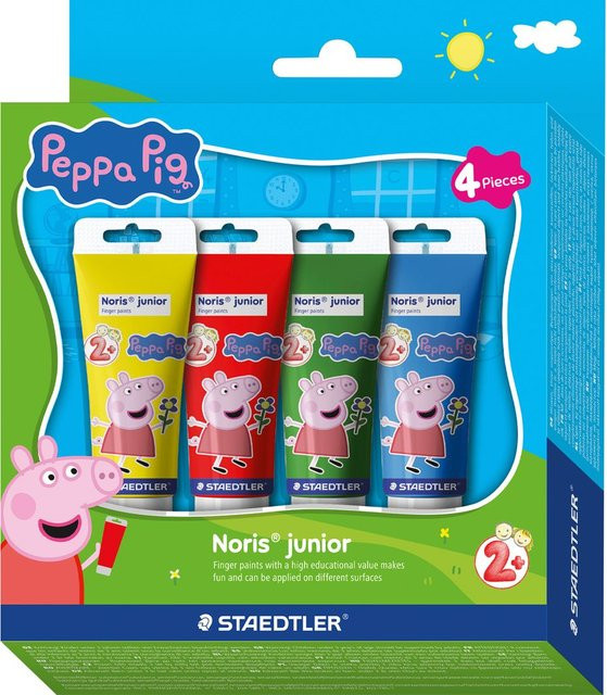 Noris Peppa Pig Fingermalfarben 4-teiliges Set ab 2 Jahren - Bild 1