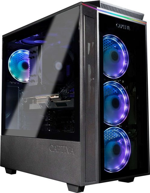 CAPTIVA PC Highend Gaming R89-506 in Schwarz mit Ryzen 7 7800X3D, RTX 5070 Ti 16GB GDDR7, 2TB SSD, 64GB RAM, WLAN und Windows 11 Home 64-bit - Bild 1