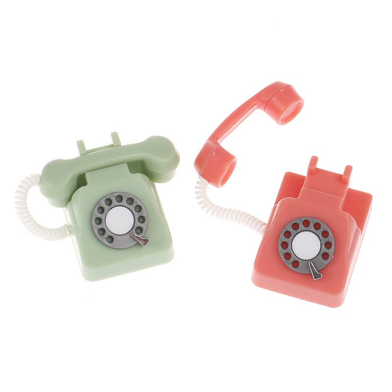 Yiran Furniture Retro Telefon Puppenhaus Möbel Miniatur Simulation Spielzeug - Bild 1