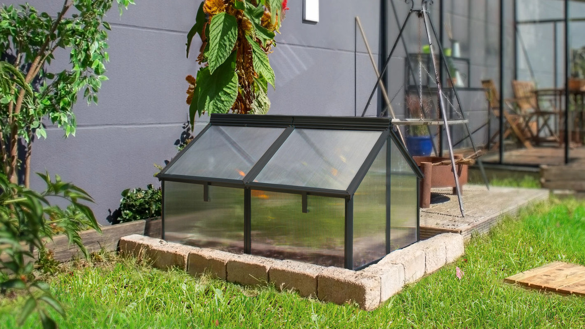 Vitavia Frühbeet Gaia Jumbo schwarz mit Polycarbonat und Aluminium, B/T/H: 119 x 83 x 72 cm - Bild 4