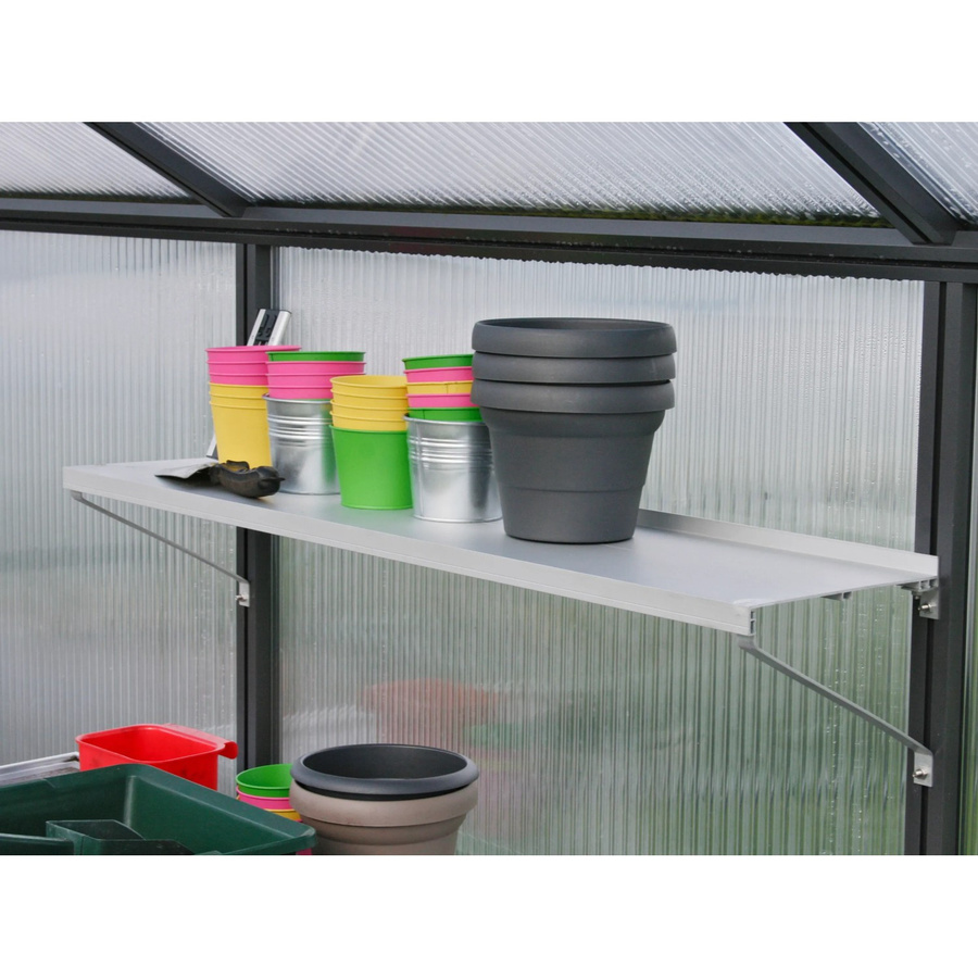 KGT Universal-Aluminium-Hängeregal für Gewächshäuser, Farbe: Silber, Breite: 100 cm, Tiefe: 25 cm - Bild 2