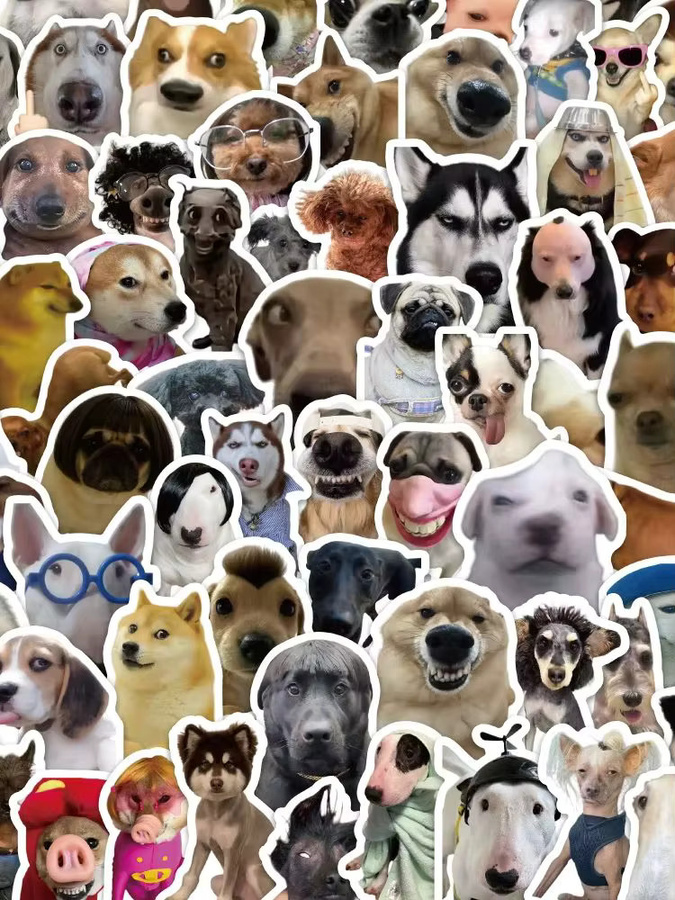 GOGOTU Hässliche Hunde Cartoon Meme Graffiti Aufkleber, 80-teiliges Set - Bild 4
