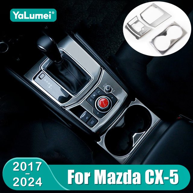 YaLumei Mittelkonsole Abdeckung für Mazda CX-5 KF, Getriebe-Schaltpanel und Getränkehalter-Rahmen Zubehör - Bild 1