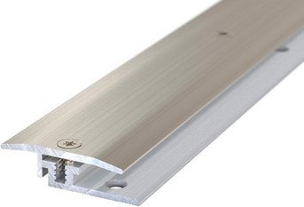 CARL PRINZ Übergangsprofil LPS Design aus Aluminium in Silber, B: 27 mm, H: 7 mm, versenkt gelocht - Bild 1