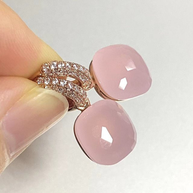 Kayfany Tropfenohrringe, Roségold, Zirkonia, Kristall, Damen, 12,6 mm - Bild 1