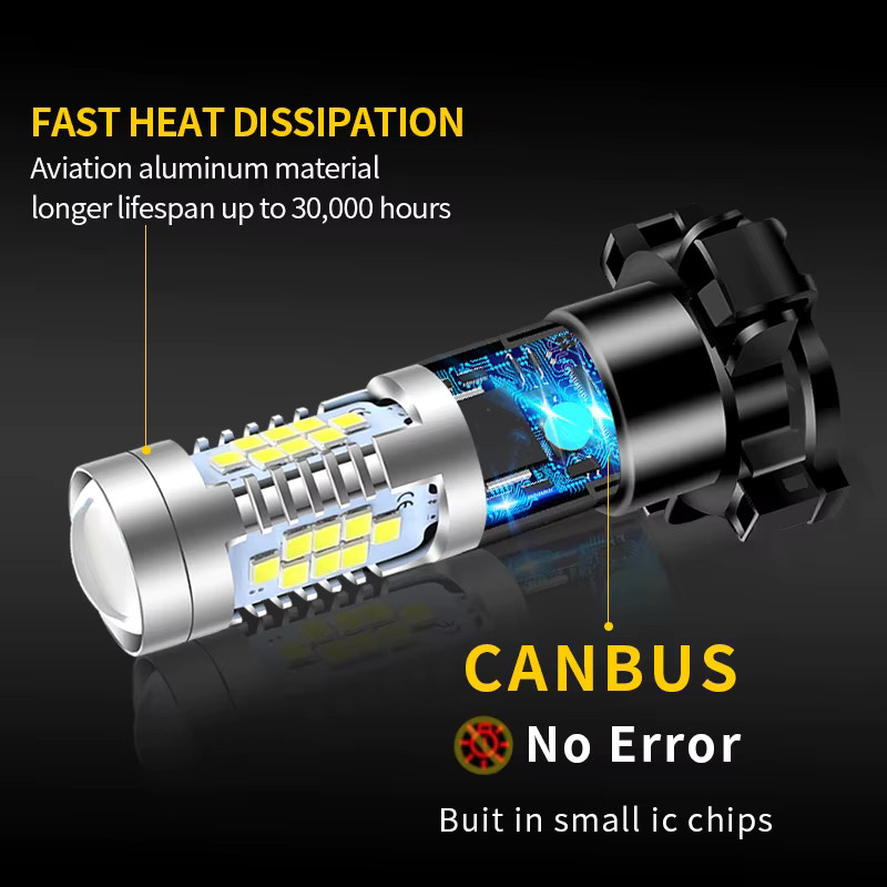 APMATAUTO 2er-Set LED Blinkerlampen PY24W PH24WY 5200s Canbus Fehlerfrei 6W 30SMD 12V - Bild 3