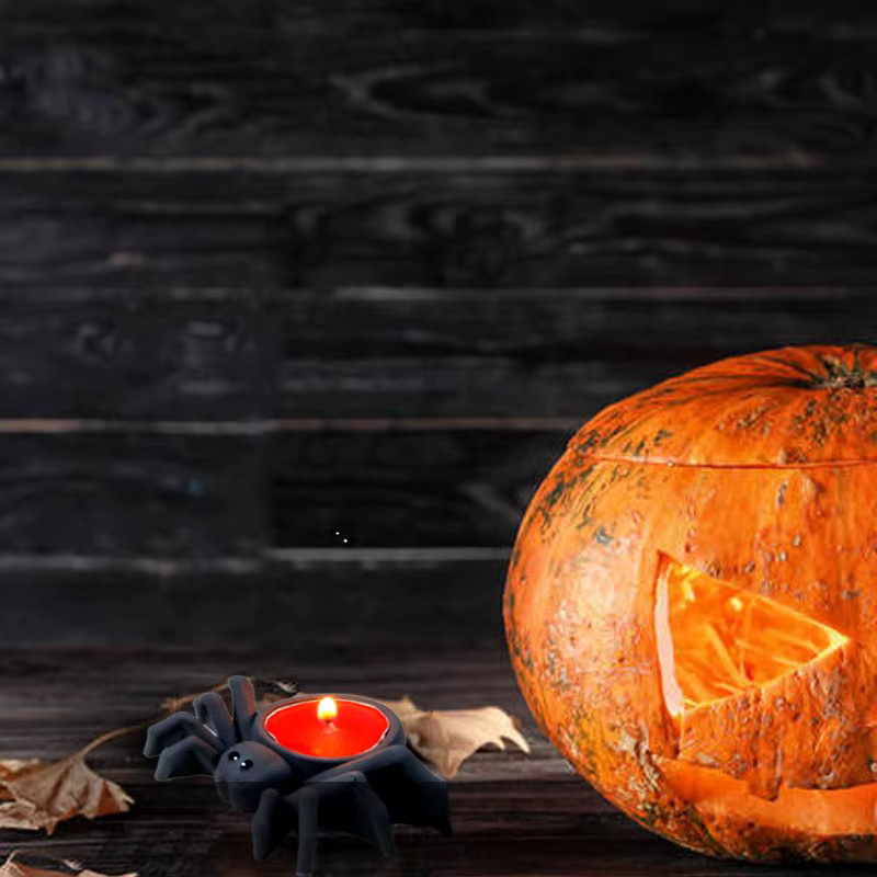 Mutu Silikonform für Halloween Kerzenständer und Spinne DIY Epoxidharz Dekorationen - Bild 1