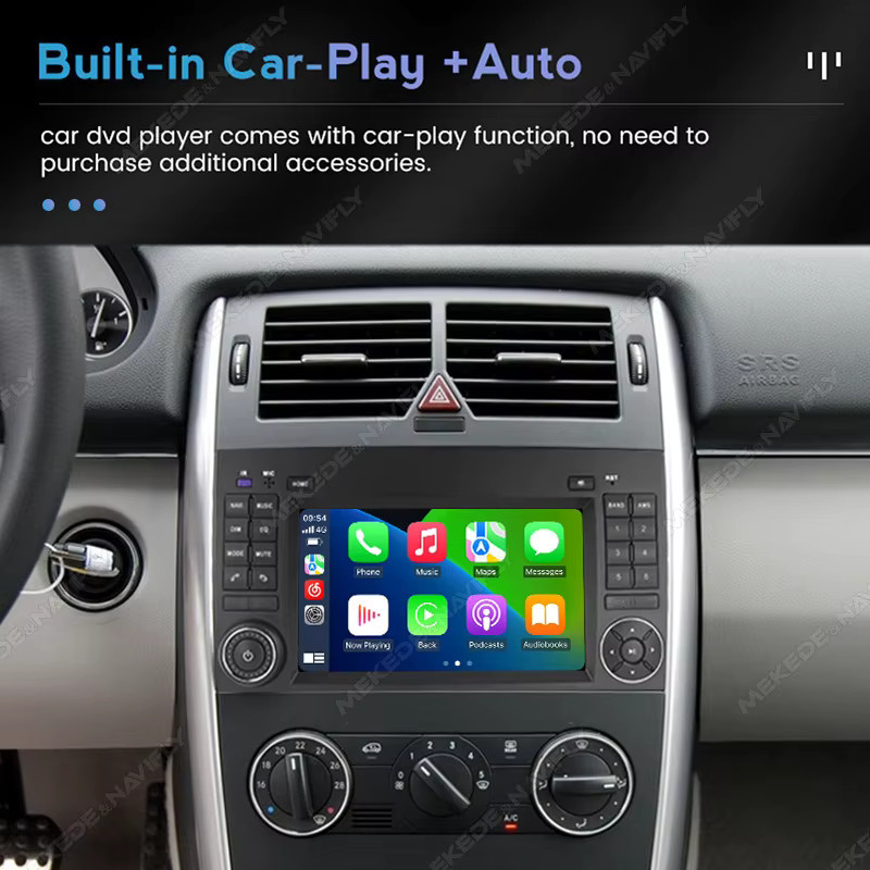 NAVIFANS Android 15 Kabelloses CarPlay Navigationssystem für Mercedes Benz W164 W245 B200 W906 Sprinter W639 Vito Autoradio Multimedia 2Din Player in Schwarz - Bild 3