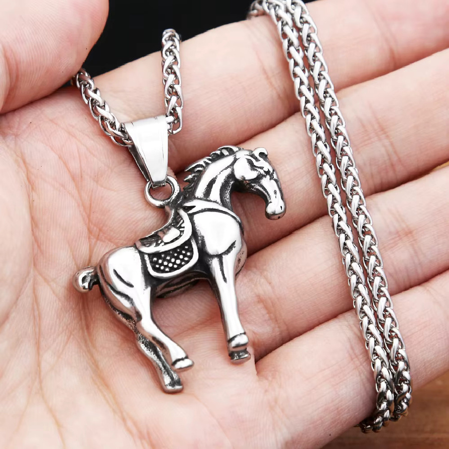NORTHMAN Anhänger Pferd, Edelstahl, Silber, Unisex - Bild 5